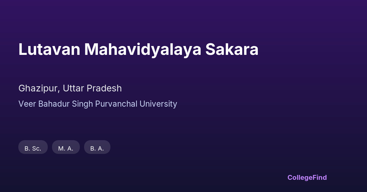 lutavan mahavidyalaya sakara