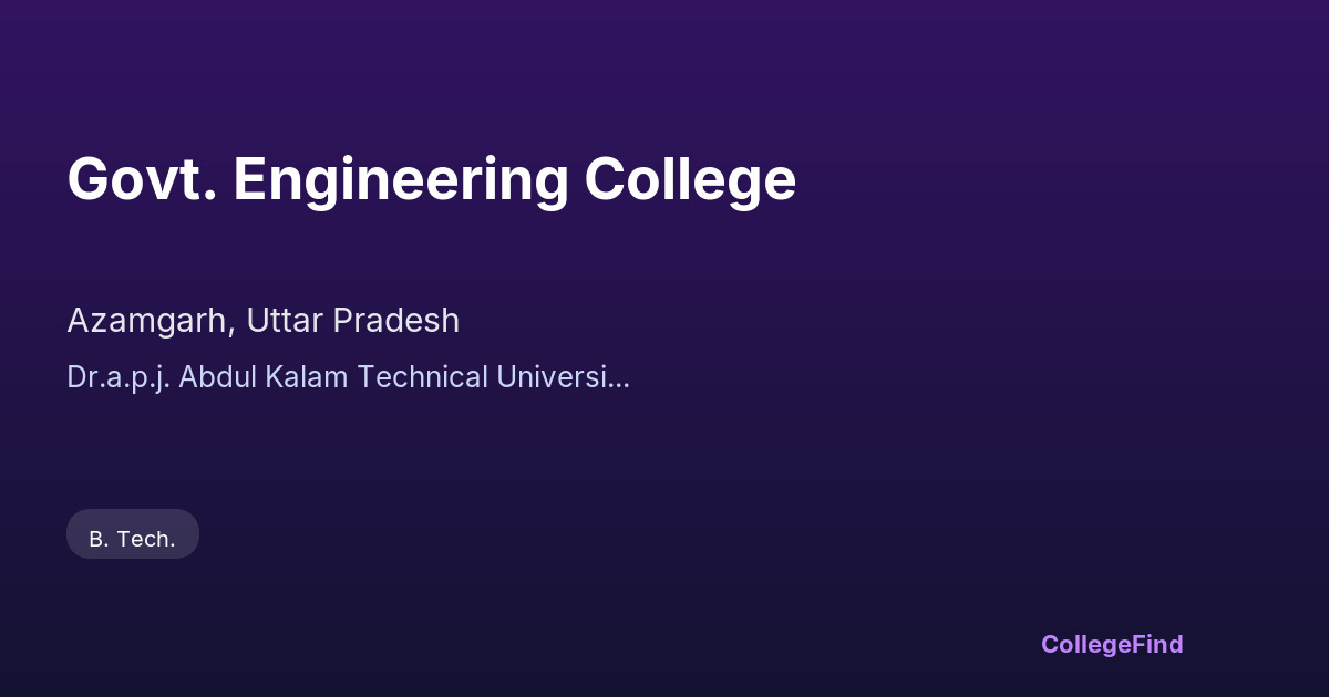 govt. engineering college