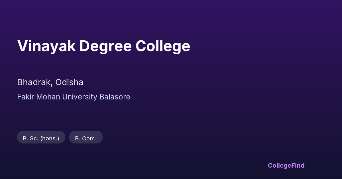 vinayak degree college