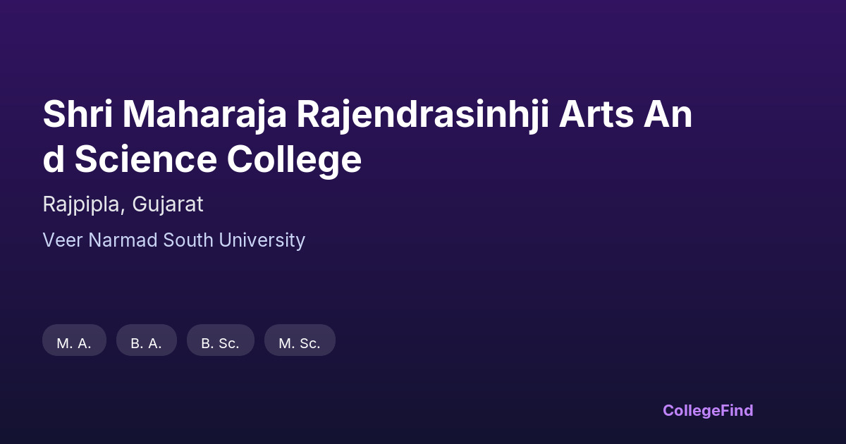 shri maharaja rajendrasinhji arts and science college