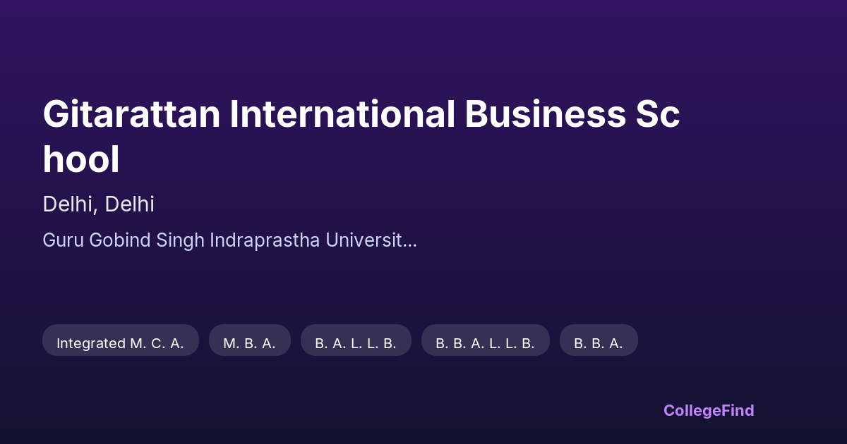 gitarattan international business school