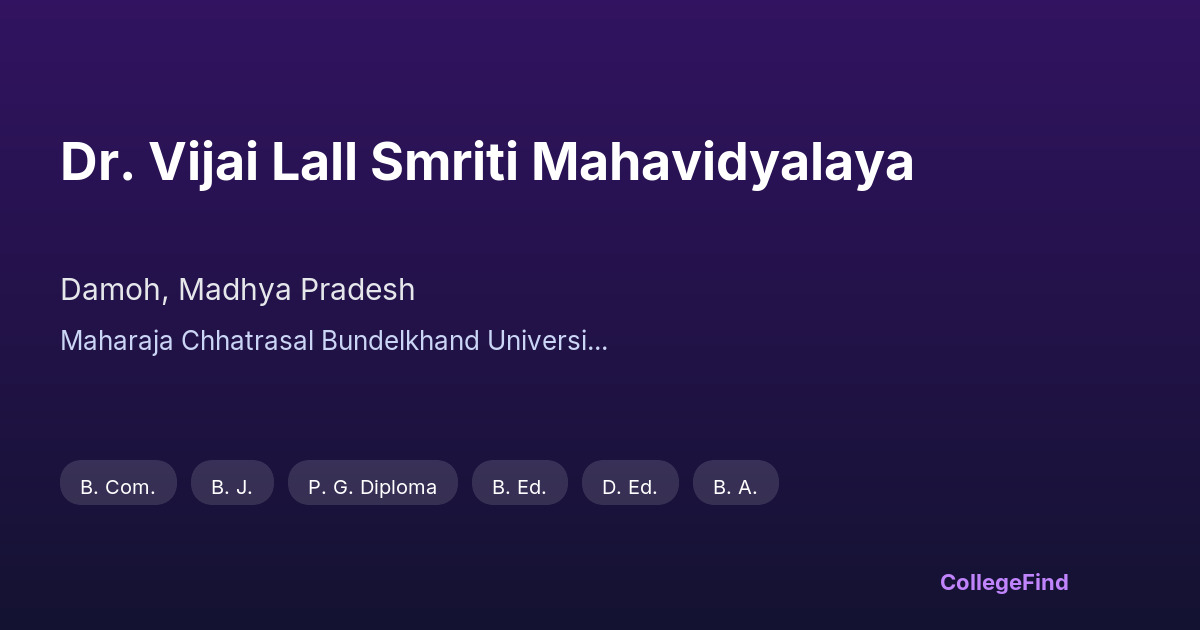 dr. vijai lall smriti mahavidyalaya