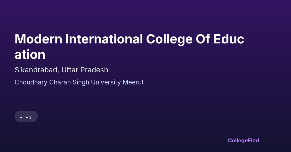 modern international college of education
