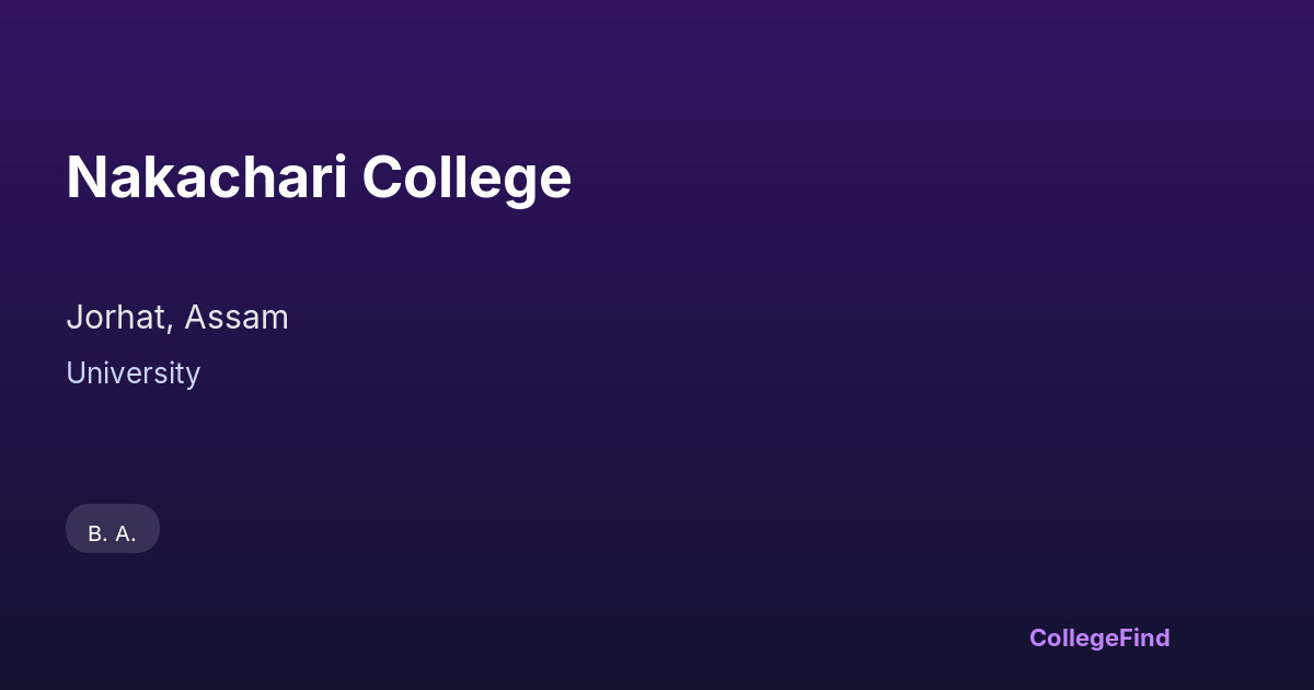 nakachari college