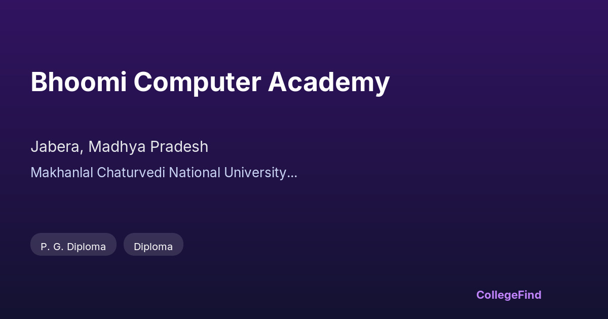 bhoomi computer academy