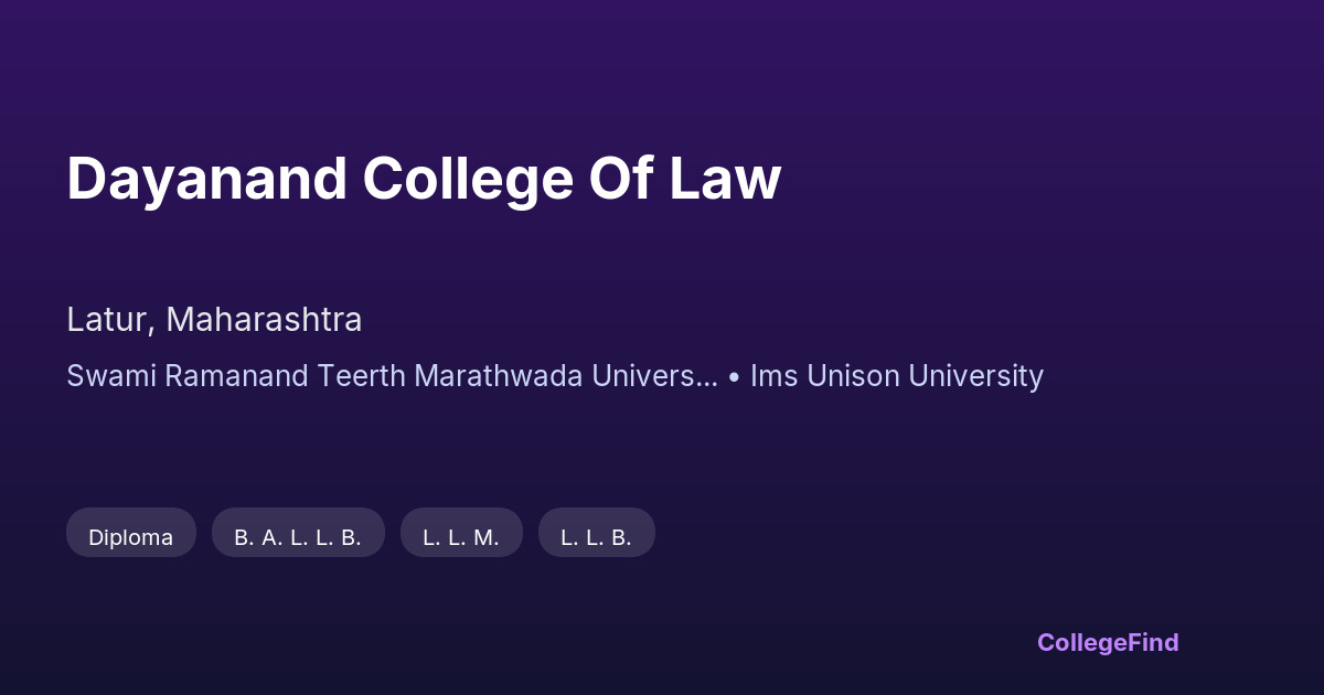 dayanand college of law