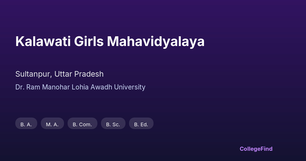kalawati girls mahavidyalaya