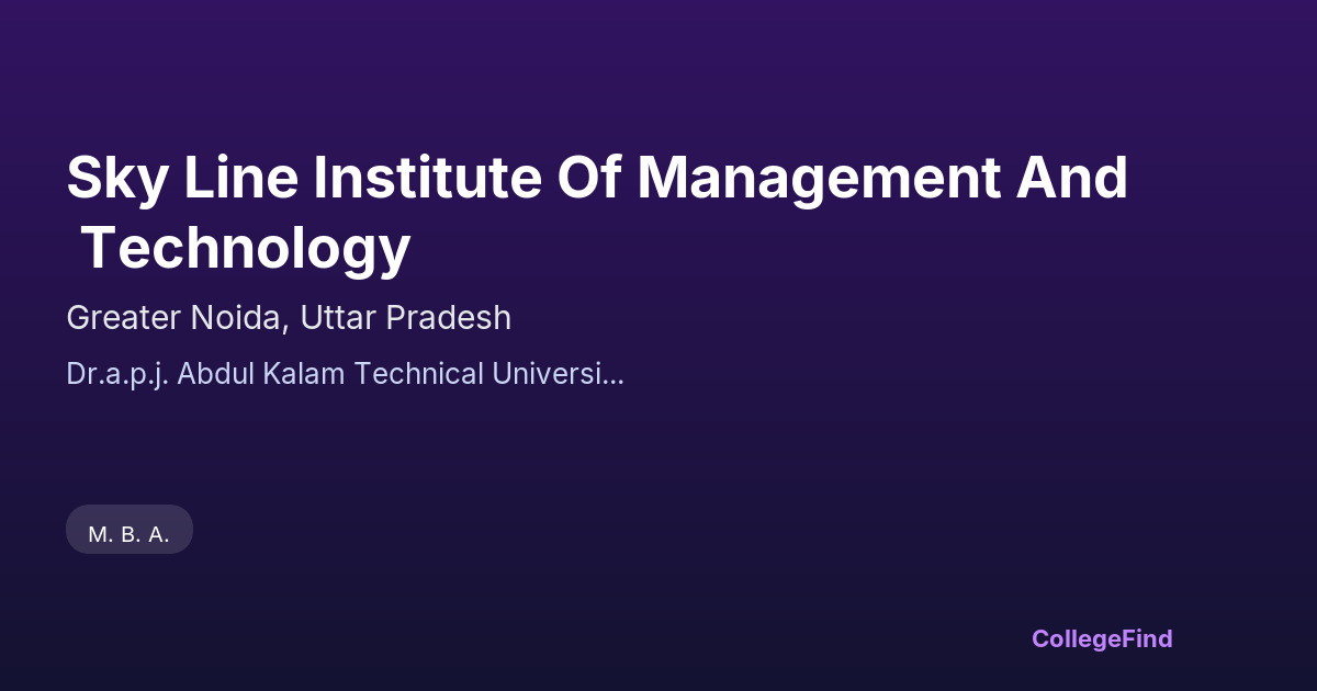 sky line institute of management and technology