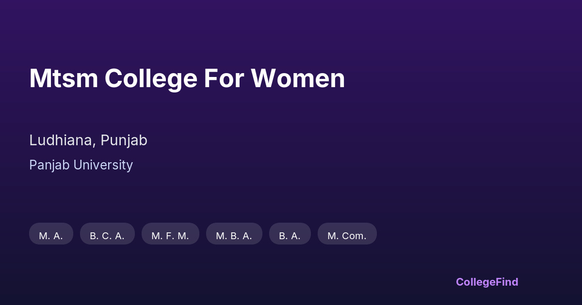 mtsm college for women