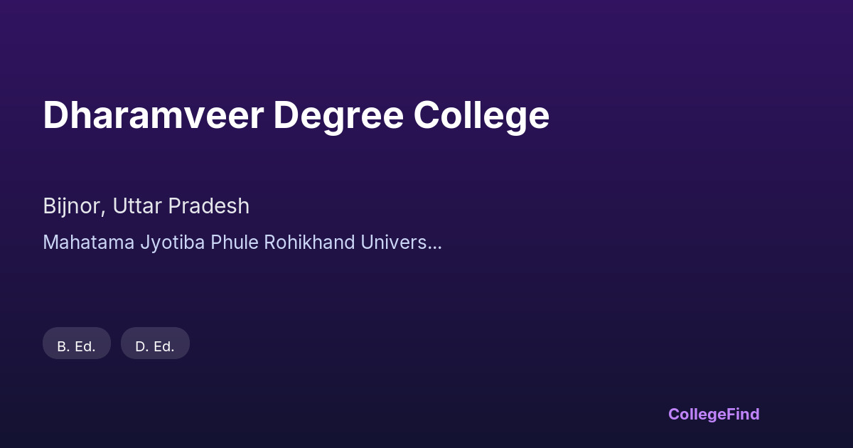 dharamveer degree college