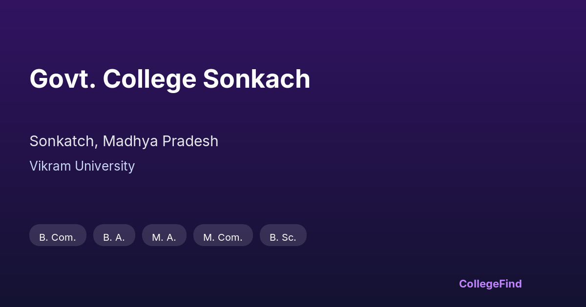 govt. college sonkach