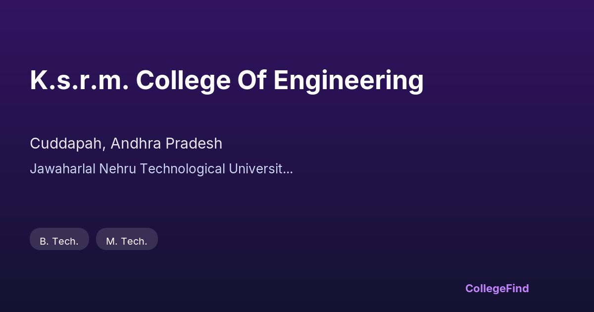k.s.r.m. college of engineering