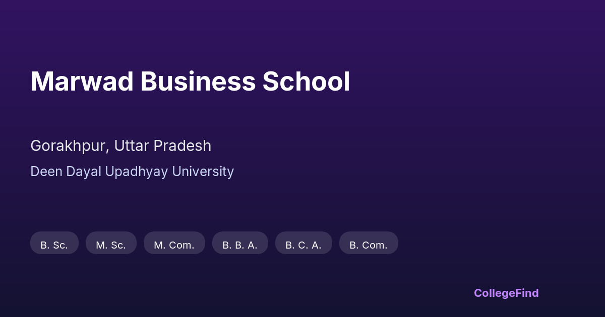marwad business school