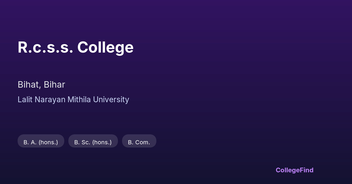 r.c.s.s. college