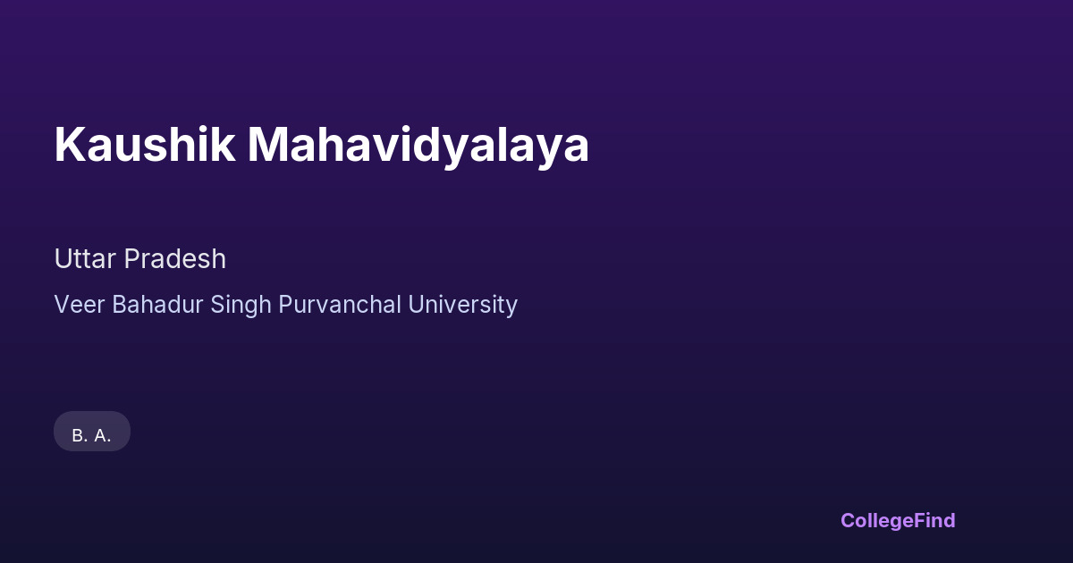kaushik mahavidyalaya