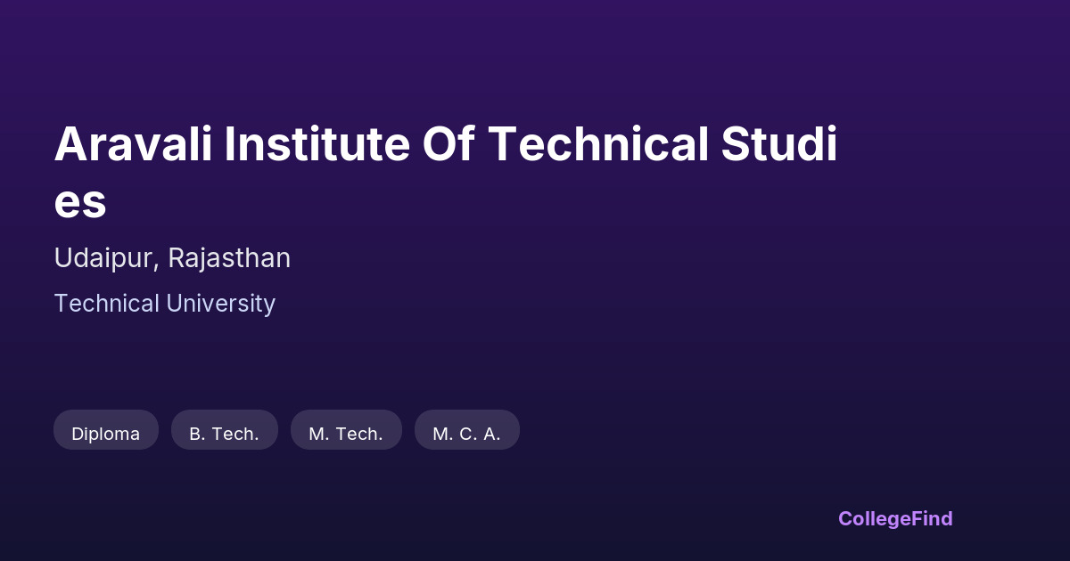 aravali institute of technical studies