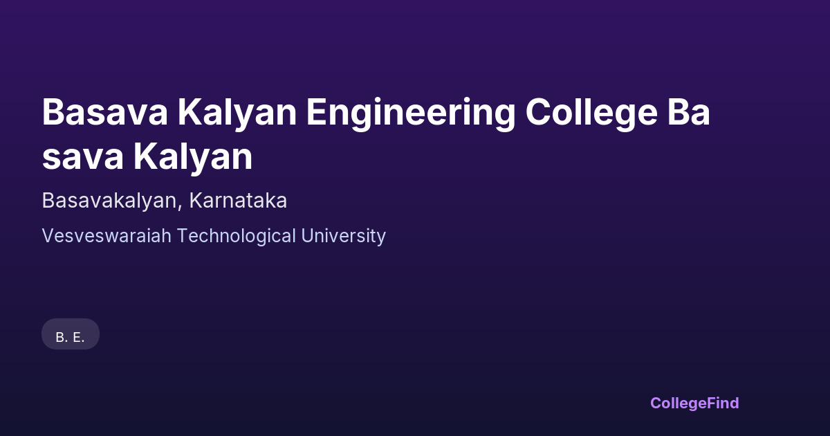 basava kalyan engineering college basava kalyan