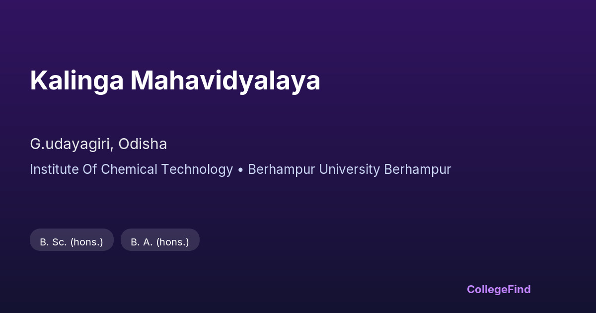 kalinga mahavidyalaya