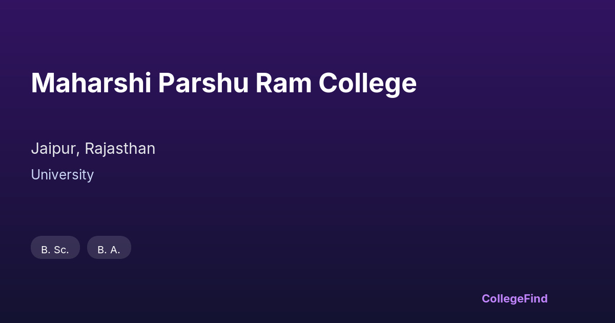 maharshi parshu ram college