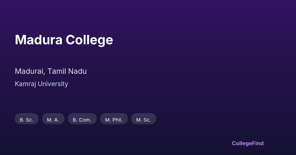 madura college