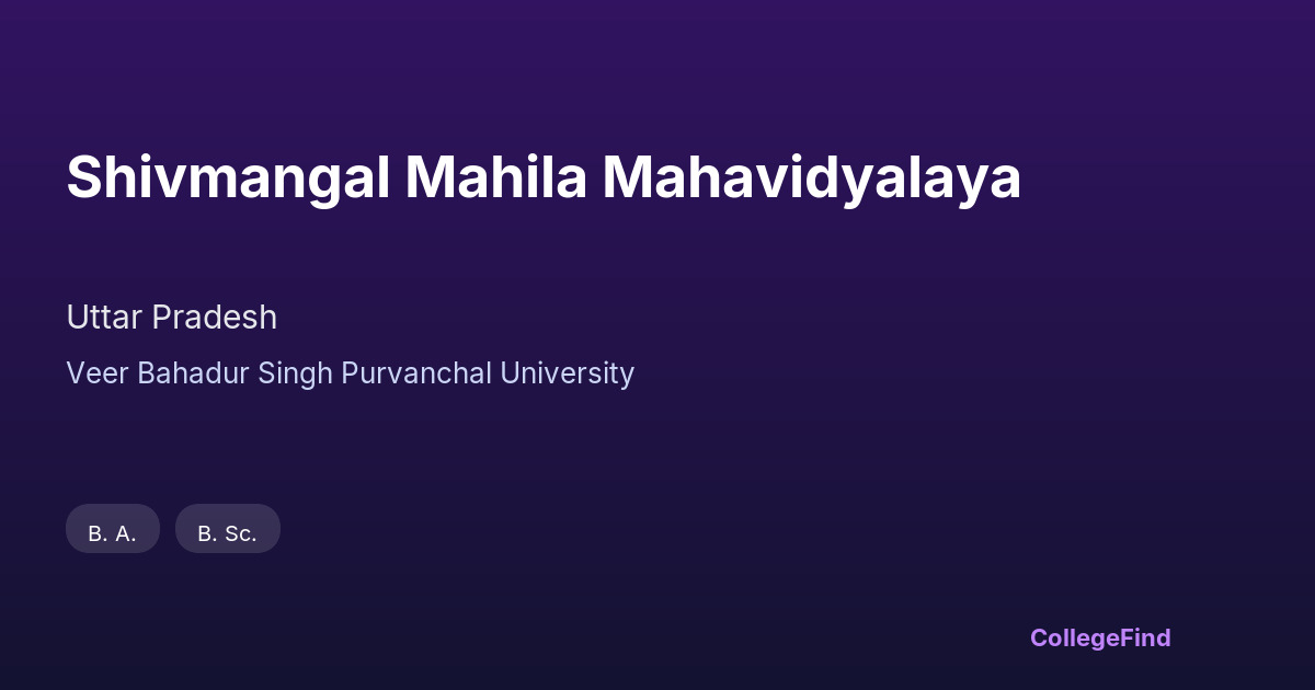 shivmangal mahila mahavidyalaya