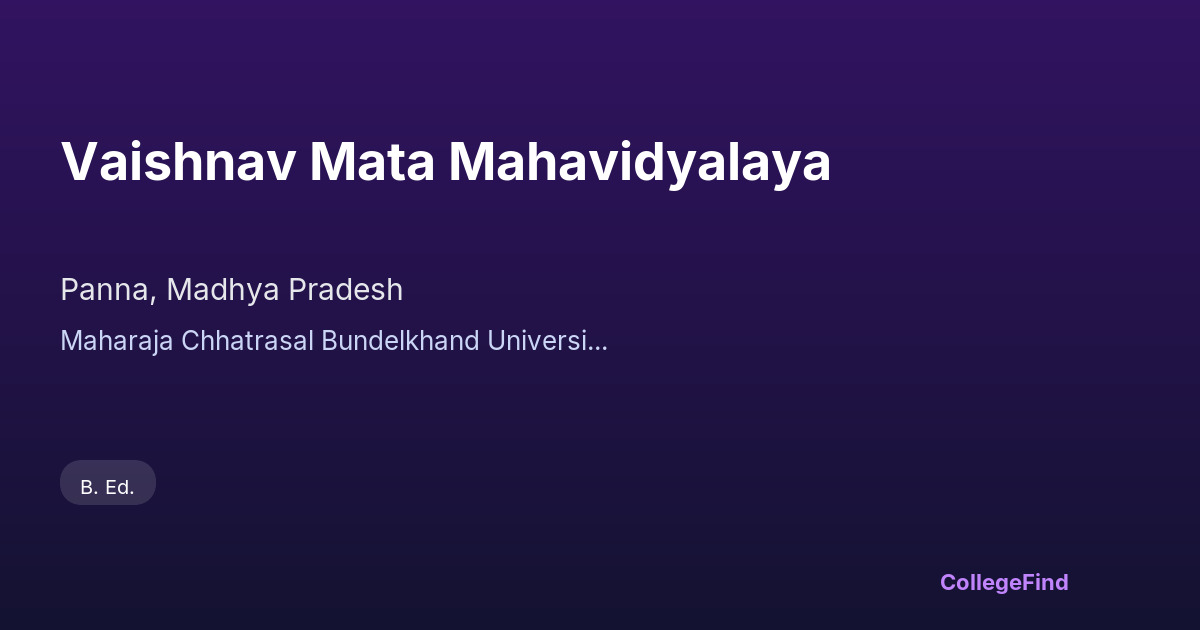 vaishnav mata mahavidyalaya