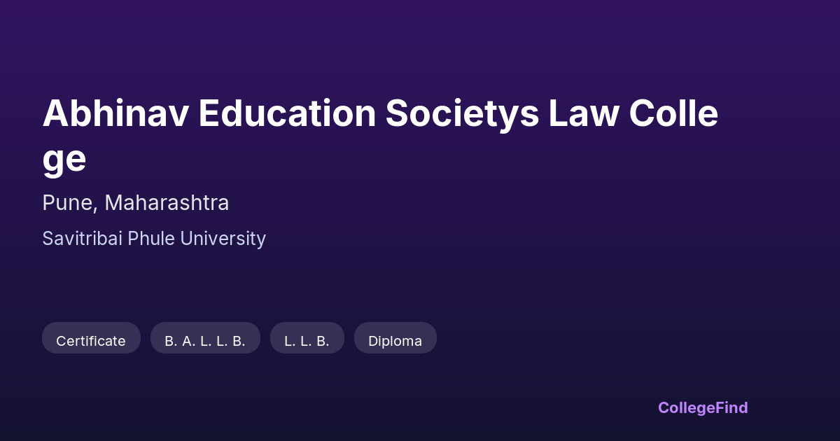 abhinav education societys law college