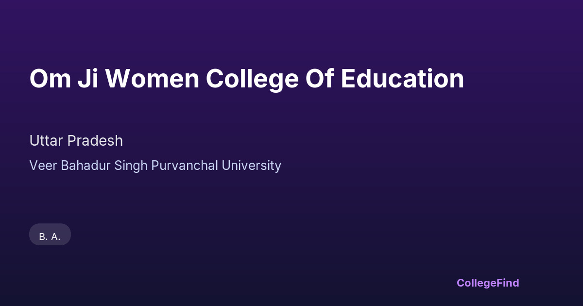 om ji women college of education
