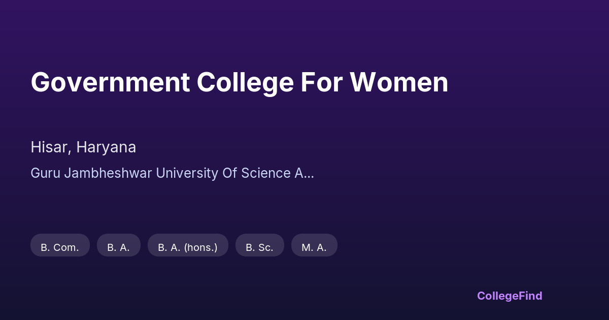 government college for women