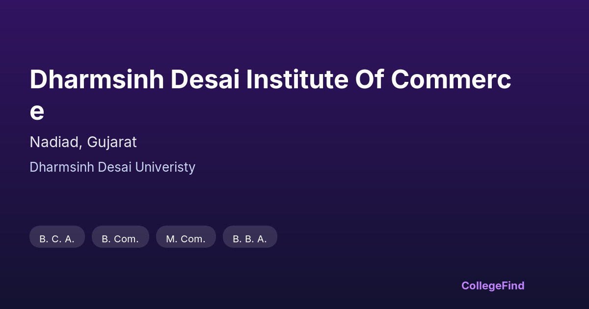 dharmsinh desai institute of commerce