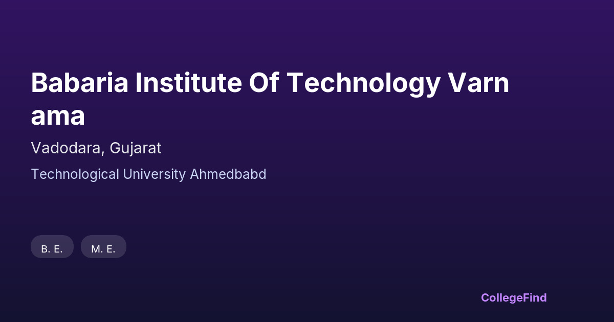 babaria institute of technology varnama