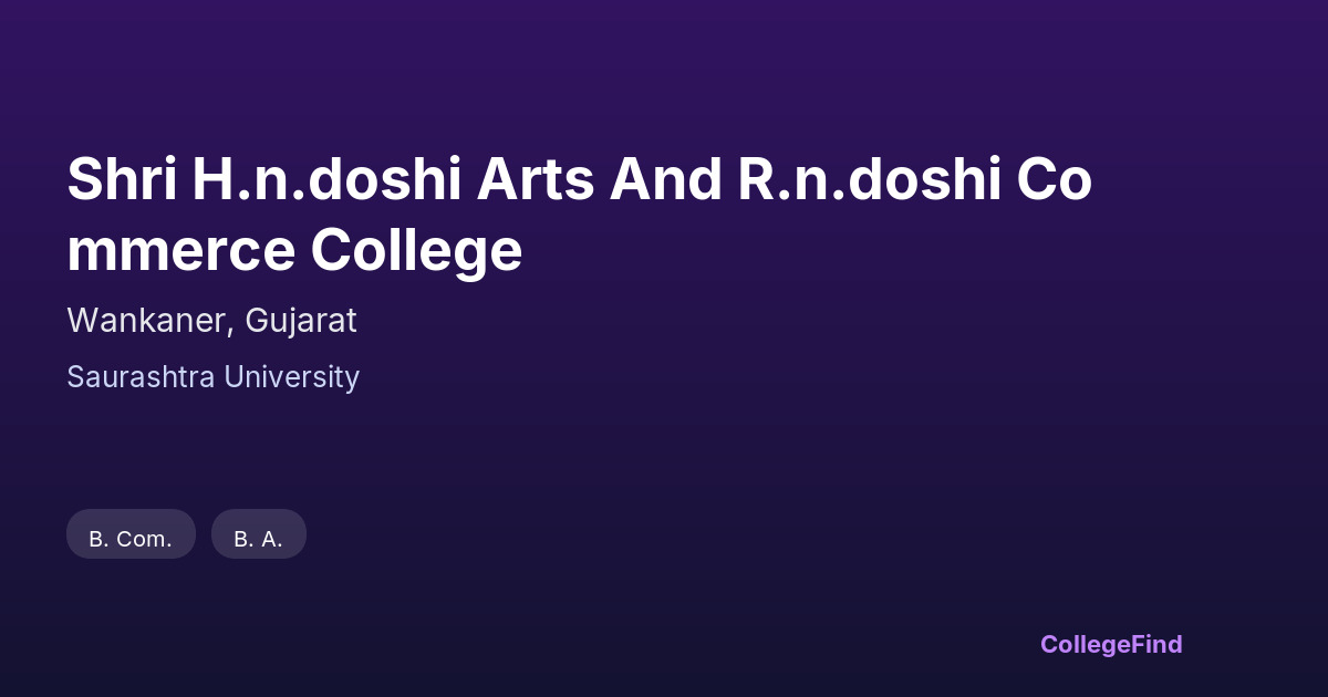 shri h.n.doshi arts and r.n.doshi commerce college