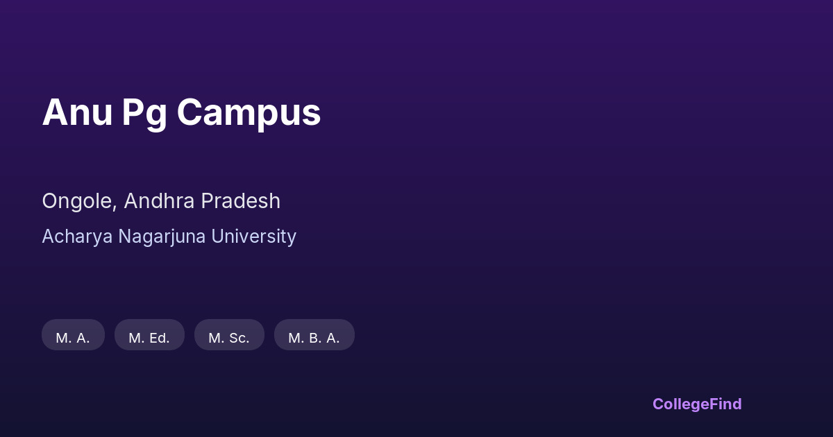 anu pg campus