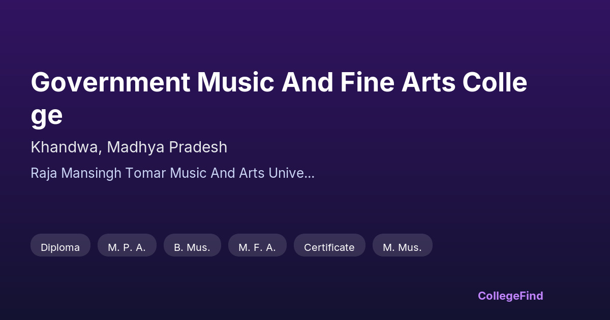 government music and fine arts college