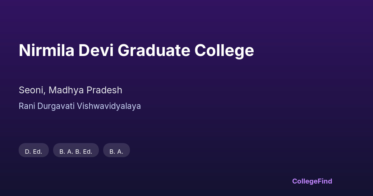 nirmila devi graduate college