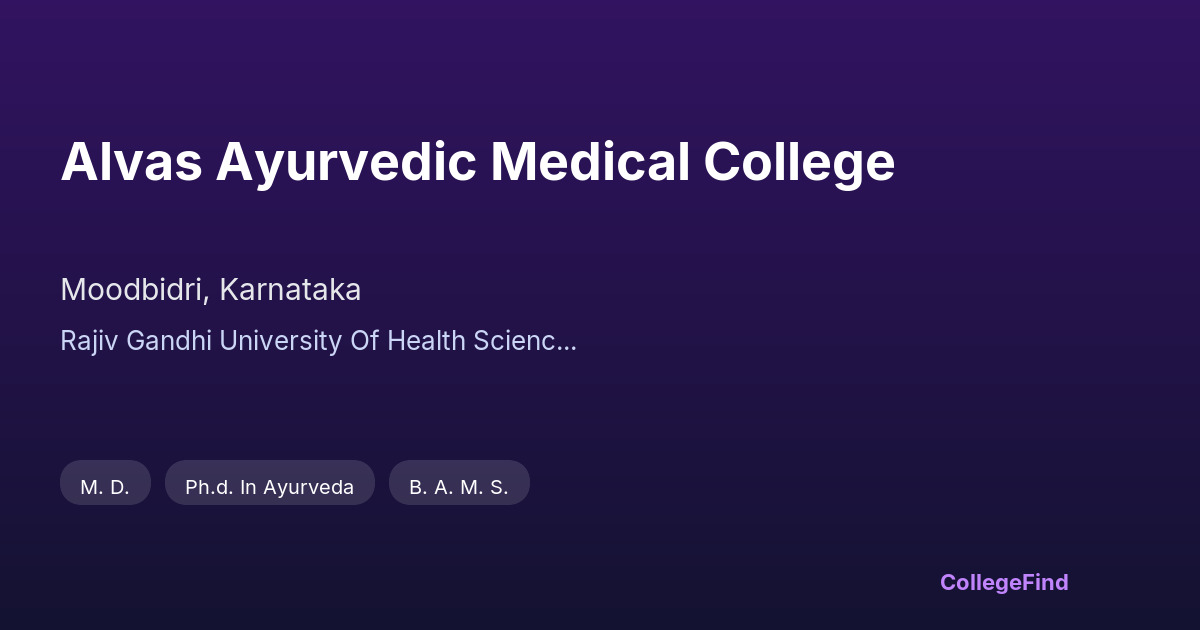 alvas ayurvedic medical college