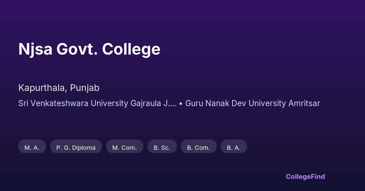 njsa govt. college