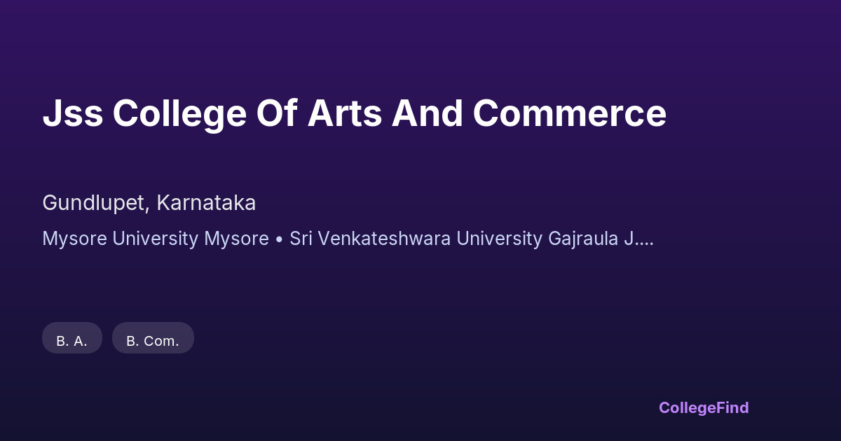 jss college of arts and commerce