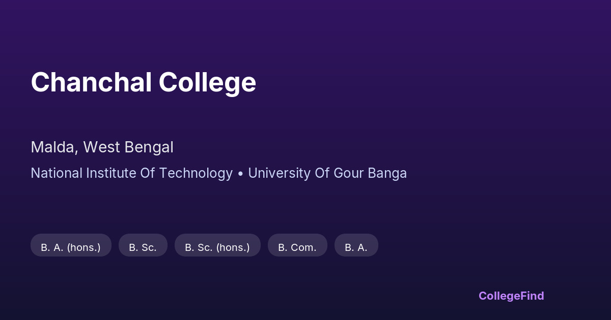 chanchal college