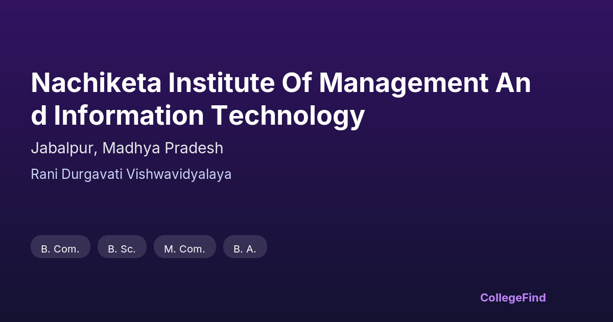 nachiketa institute of management and information technology