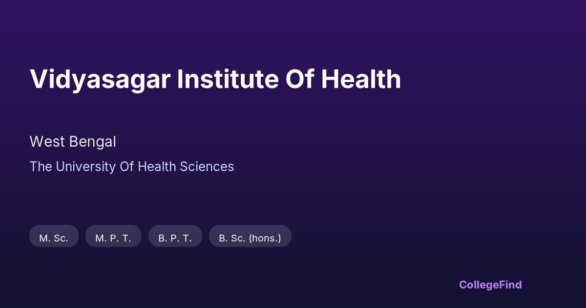 vidyasagar institute of health