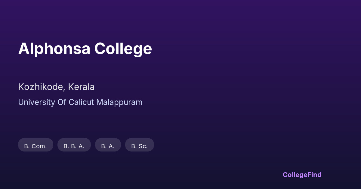 alphonsa college