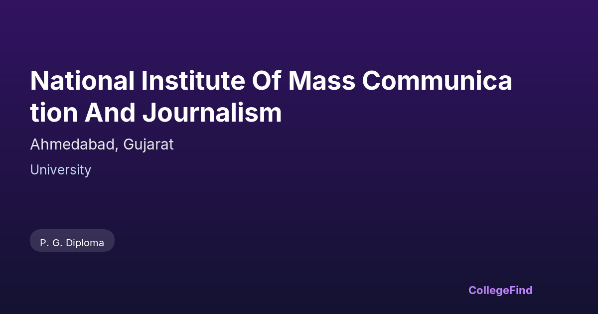 national institute of mass communication and journalism