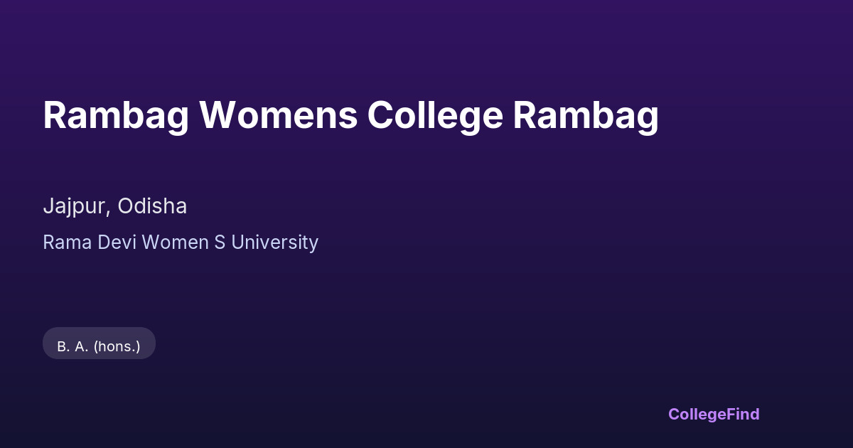 rambag womens college rambag