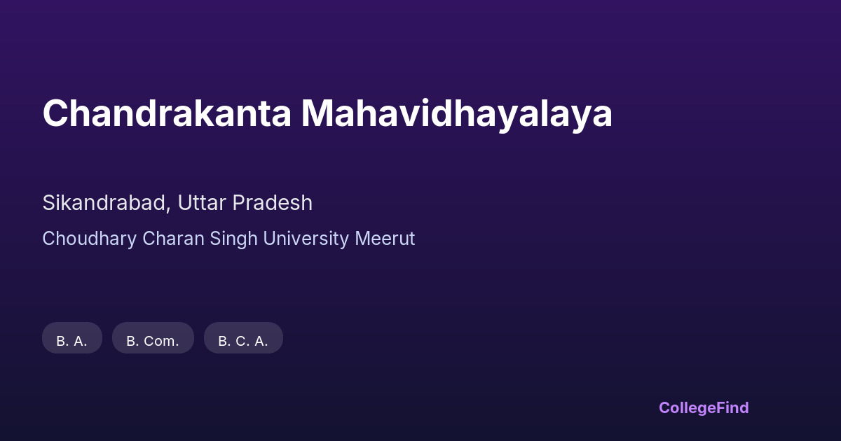 chandrakanta mahavidhayalaya