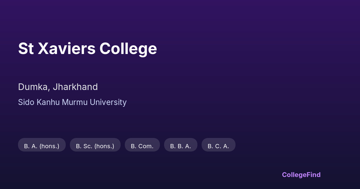 st xaviers college