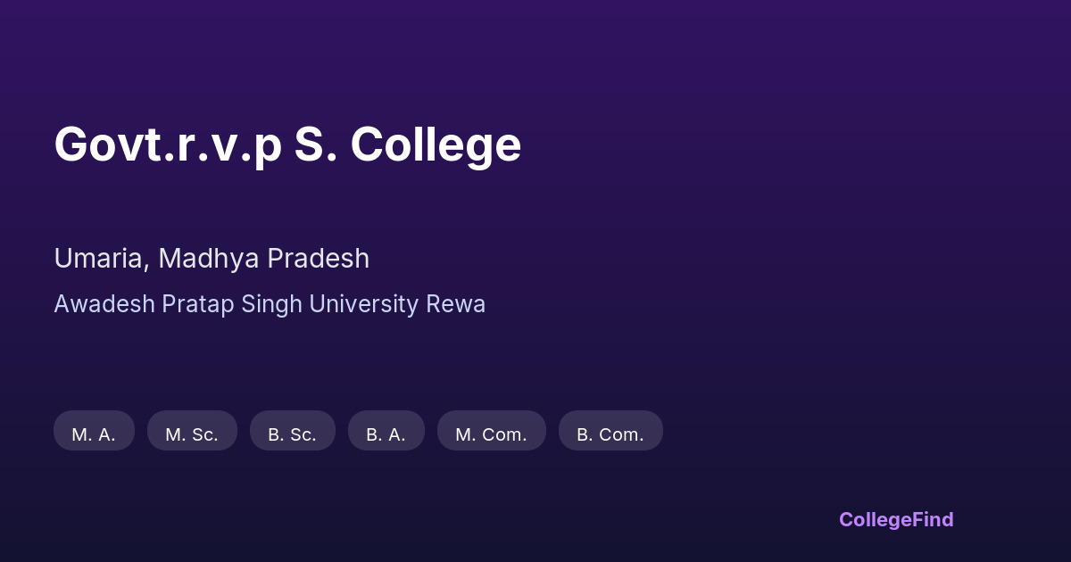 govt.r.v.p s. college