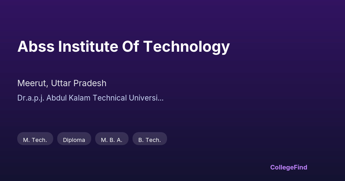 abss institute of technology