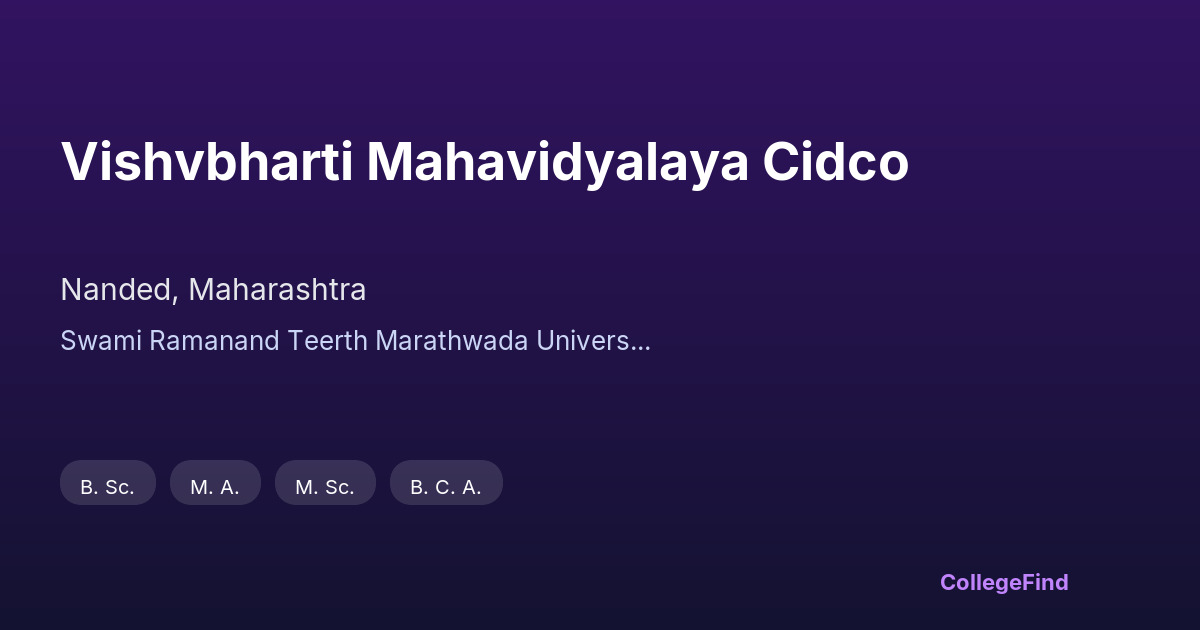 vishvbharti mahavidyalaya cidco