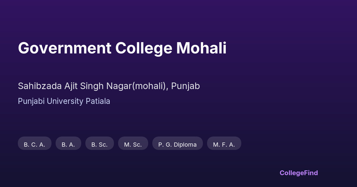 government college mohali